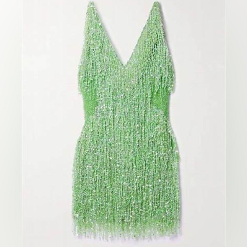 NWT Naeem Khan Gatsby embellished tulle mini dress